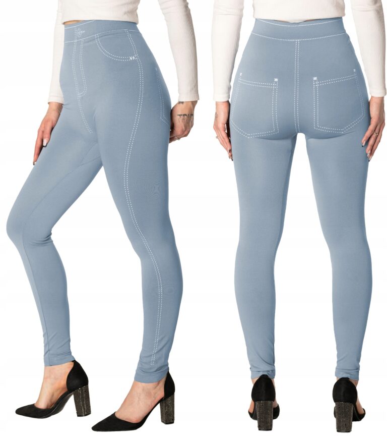 Spodnie Damskie Legginsy Getry Jegginsy Rurki Wysoki Stan 2023969-1 3XL