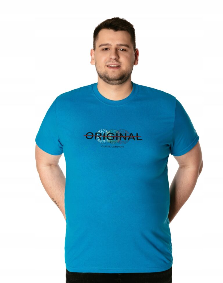 Duży Podkoszulek Koszulka Tshirt Męski Bawełniany Duże Rozmiary 965-11 4XL