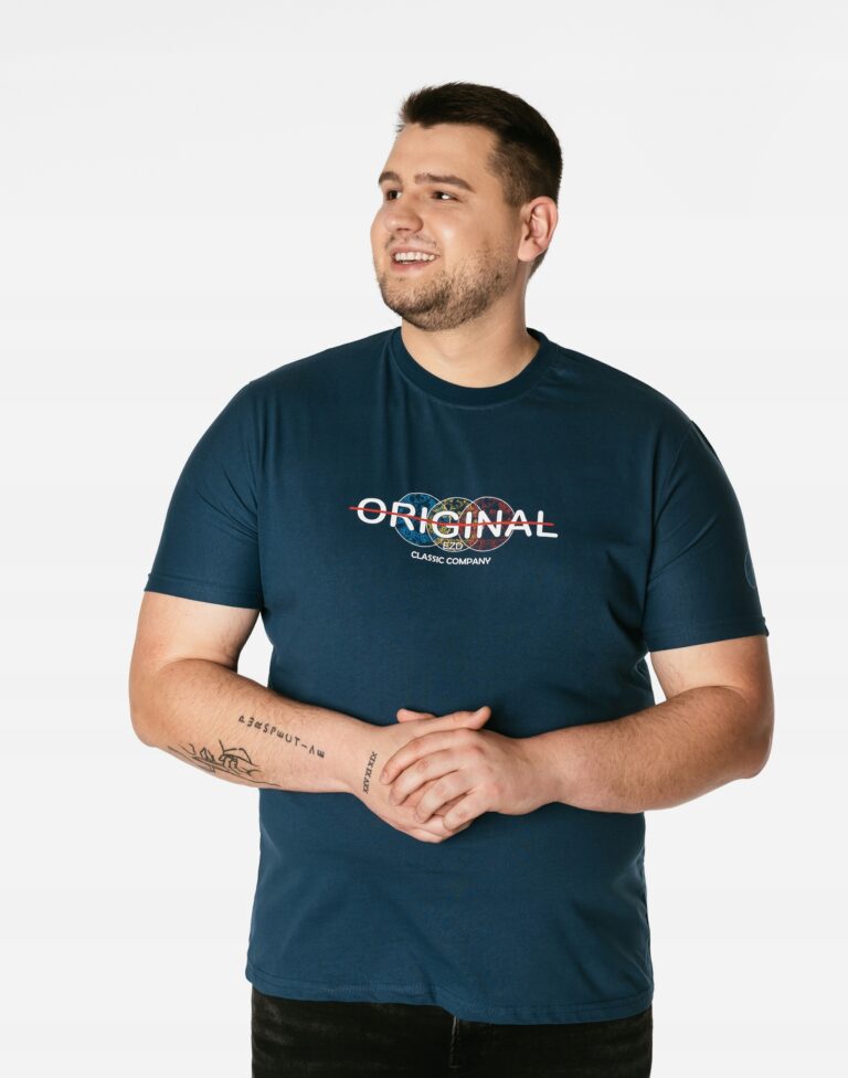 Duży Podkoszulek Koszulka Tshirt Męski Bawełniany Duże Rozmiary 965-10 5XL
