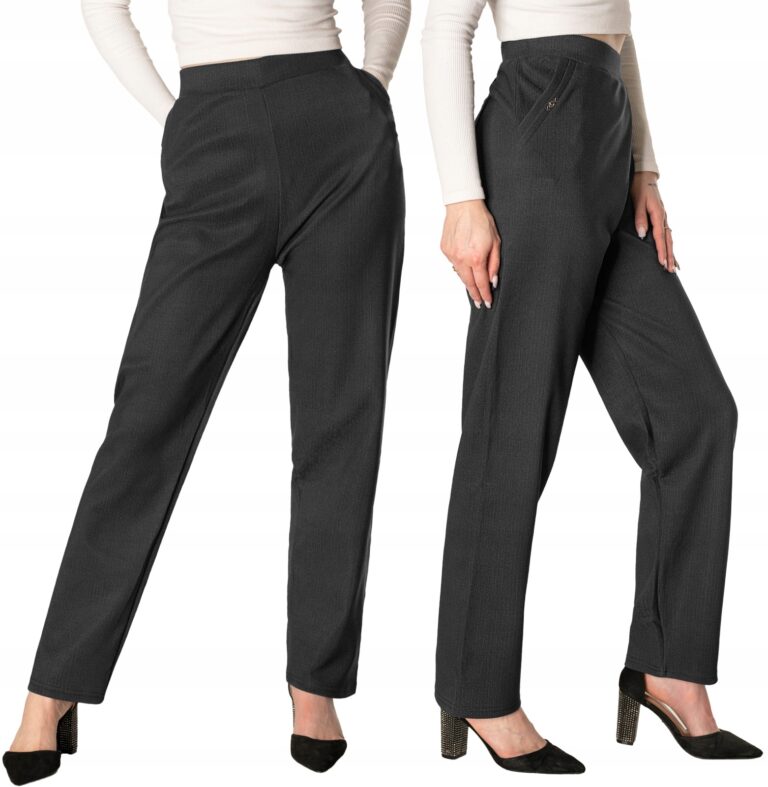 Eleganckie Wizytowe Spodnie Damskie Cygaretki Wysoki Stan 2023335-2 8XL/9XL