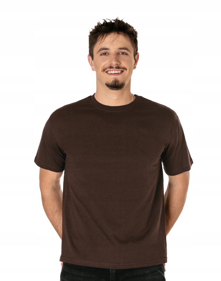 Koszulka Podkoszulek Tshirt Męski Gładki Bawełniany Krótki Rękaw TS04-5 r L