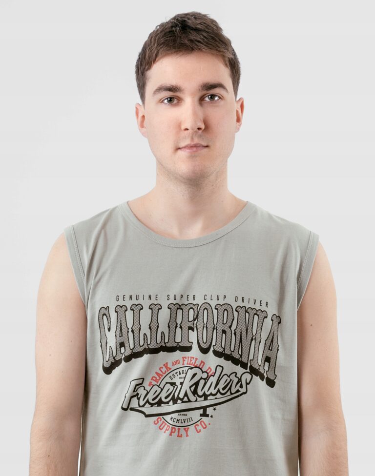 Koszulka Męska Bez Rękawów Tank Top 858-7 r L