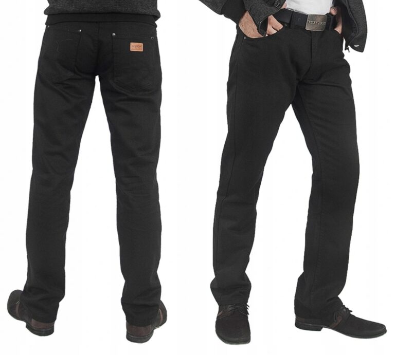 Eleganckie Spodnie Męskie Materiałowe Bawełniane HUNTER 610/006-1 W40 L36
