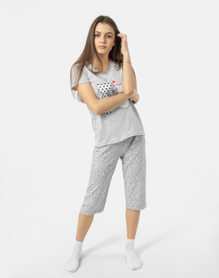 Piżama Damska Bawełniana Krótka na Lato 308 r XL
