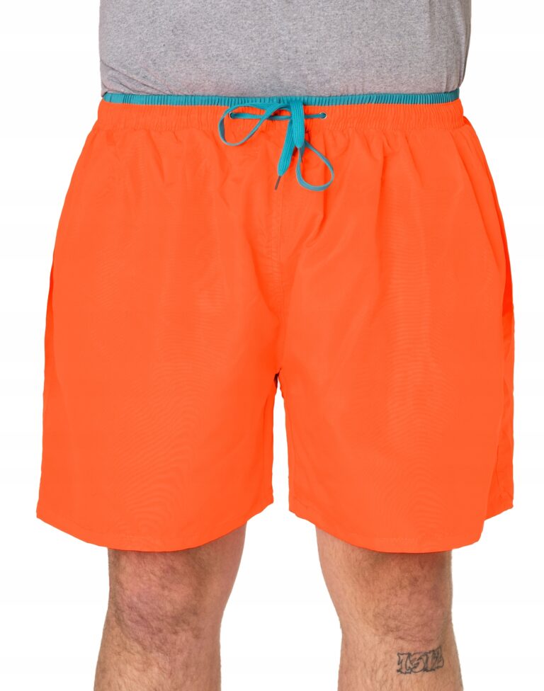 Krótkie Spodenki Kąpielowe Plażowe Kąpielówki Męskie Szorty Lato F838-4 7XL