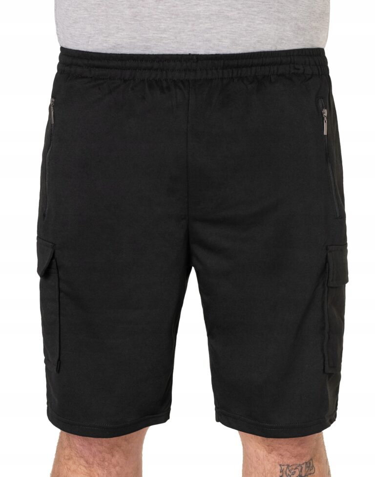 Krótkie Spodnie Spodenki Dresowe Męskie Szorty Dresy Sportowe 6671-01 r XL