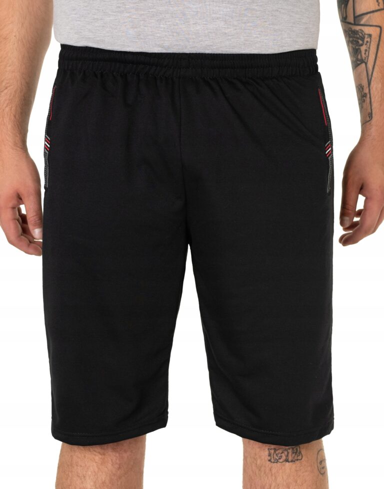 Krótkie Spodnie Spodenki Dresowe Męskie Szorty Dresy Sportowe 66498-02 4XL