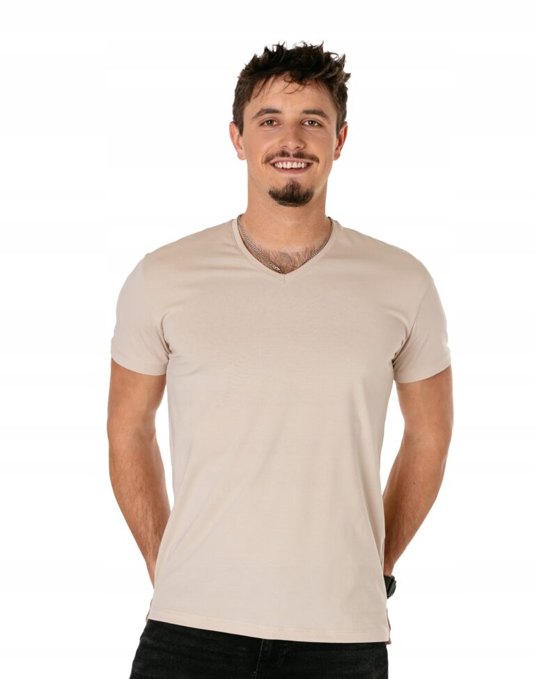 Koszulka Podkoszulek Tshirt Męski Gładki Bawełna Krótki Rękaw 24006-7 XXL