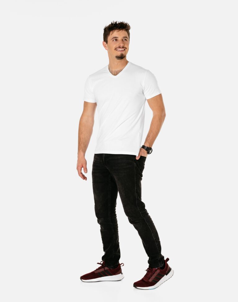 Koszulka Podkoszulek Tshirt Męski Gładki Bawełniany Krótki Rękaw 24006-1 L