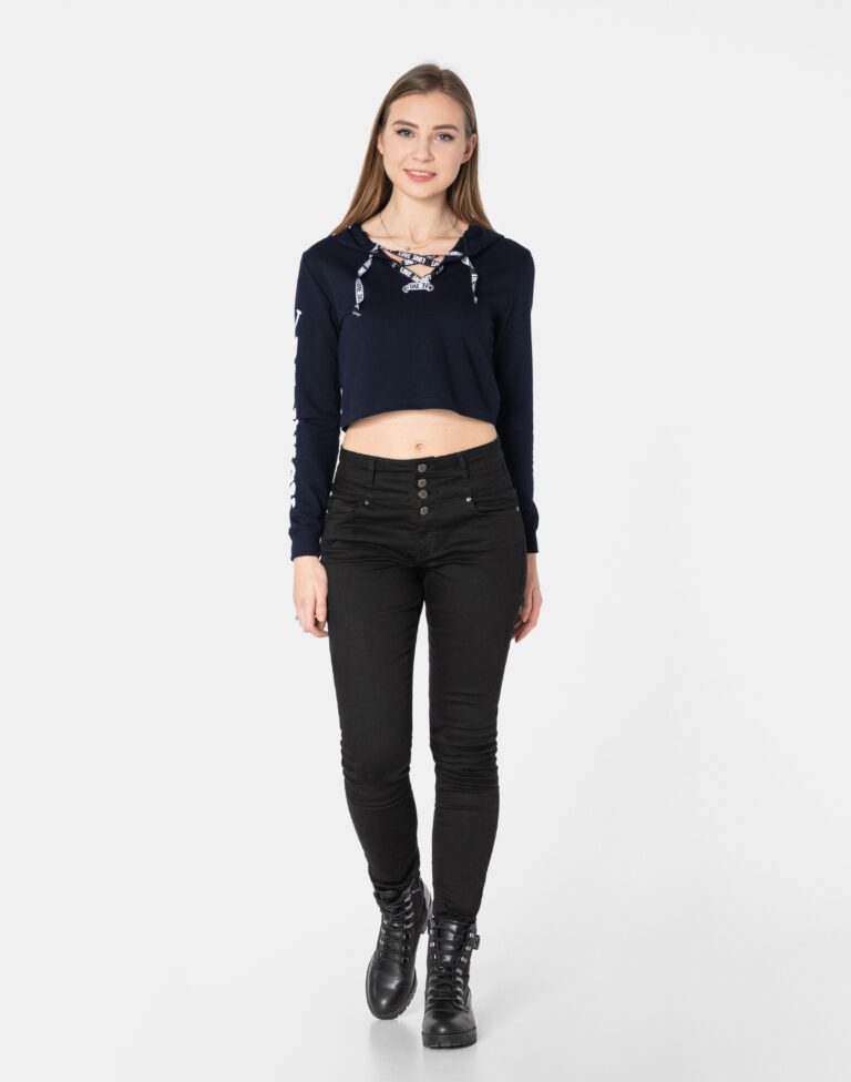 Młodzieżowa Krótka Bluzka Crop Top Bluza 841-3 r L