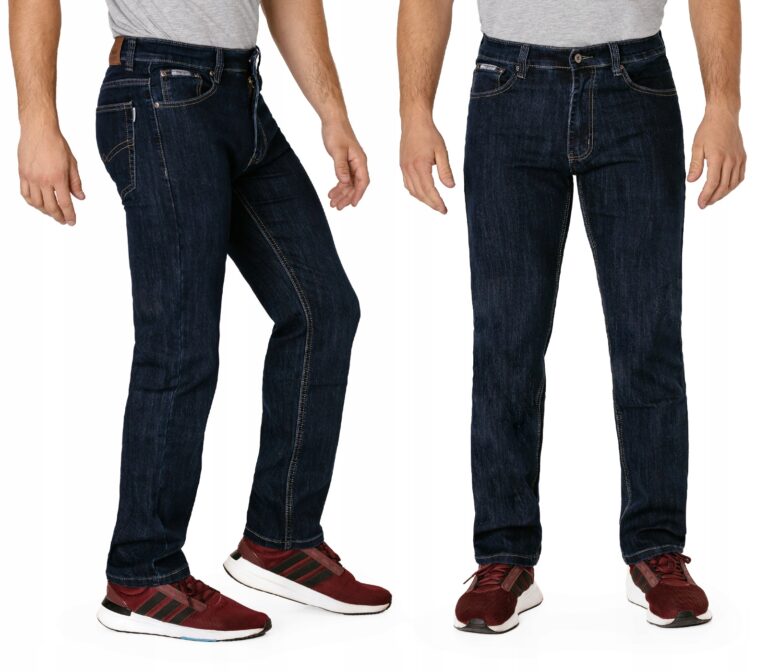 Spodnie Jeansowe Męskie Jeansy Texsasy Dżinsy Proste Granatowe VM328 W35L30