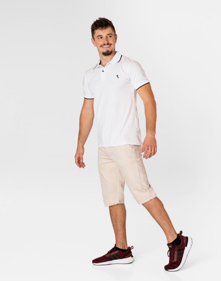Eleganckie Krótkie Spodnie Spodenki Bawełniane Szorty Męskie Lato 4578 W34