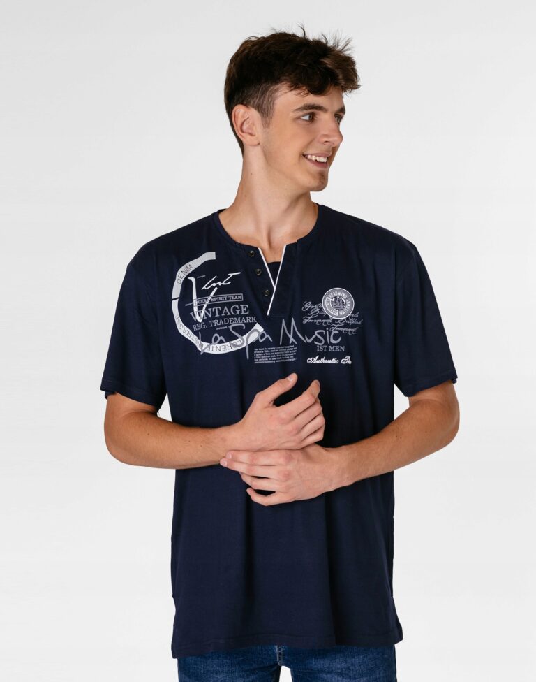 Duży Podkoszulek Koszulka T-shirt Męski Tshirt Duże Rozmiary 3647-2 6XL