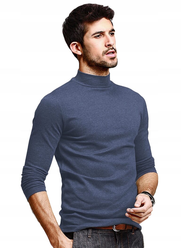 Elegancki półgolf sweter męski golf WXM r XL jeans