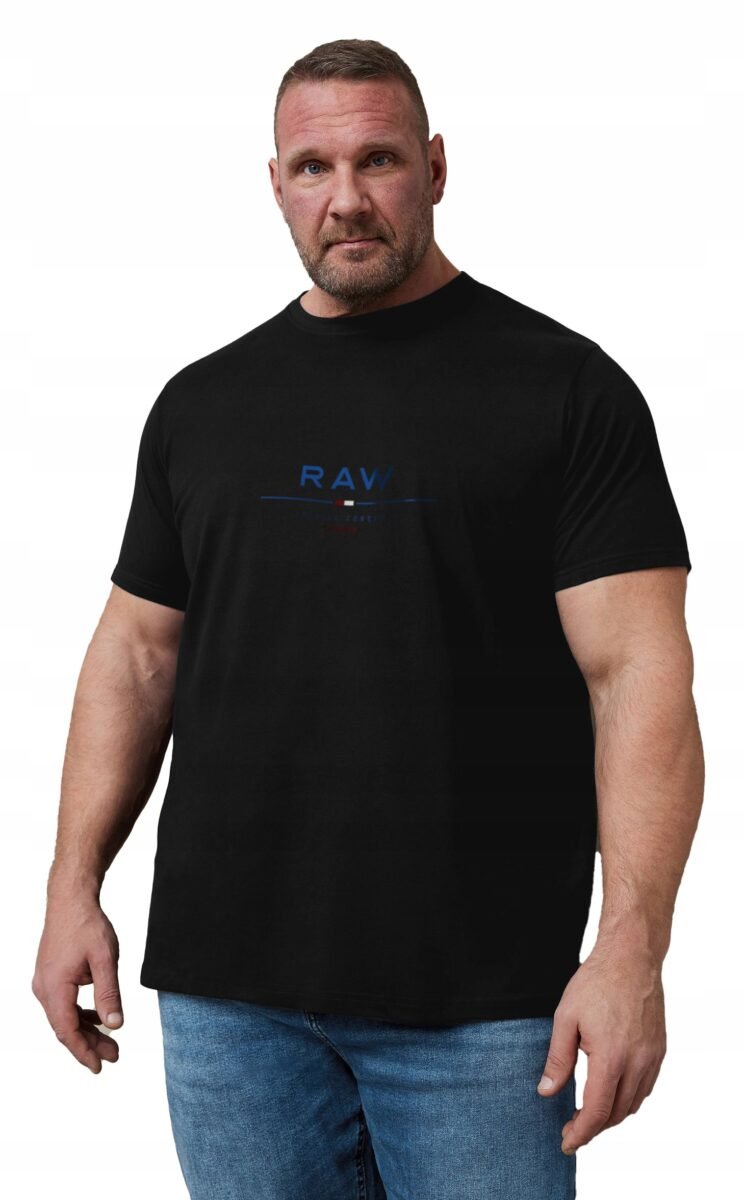 Duża Koszulka Podkoszulek T-shirt Męski Bawełniany Duże Rozmiary 2485-2 5XL