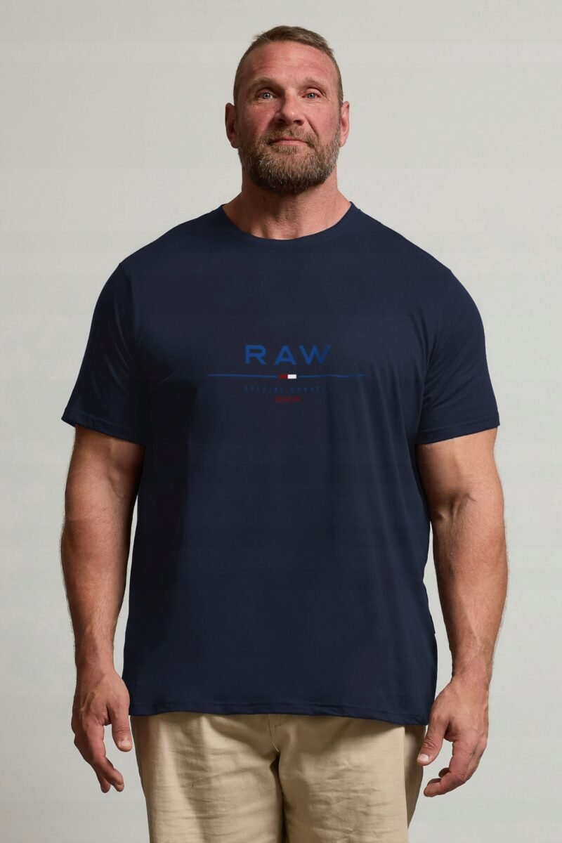 Duża Koszulka Podkoszulek T-shirt Męski Bawełniany Duże Rozmiary 2485-4 4XL