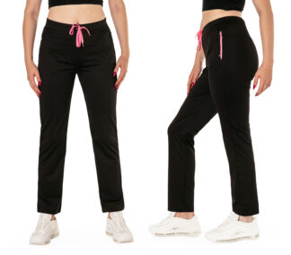 Czarny z różowymi wstawkami