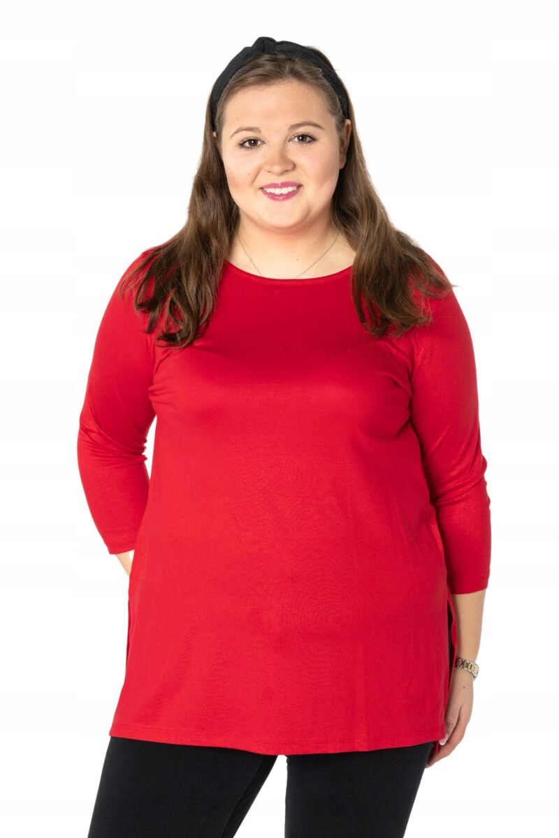 Duża Długa Bluzka Damska Tunika Oversize 177-4 3XL