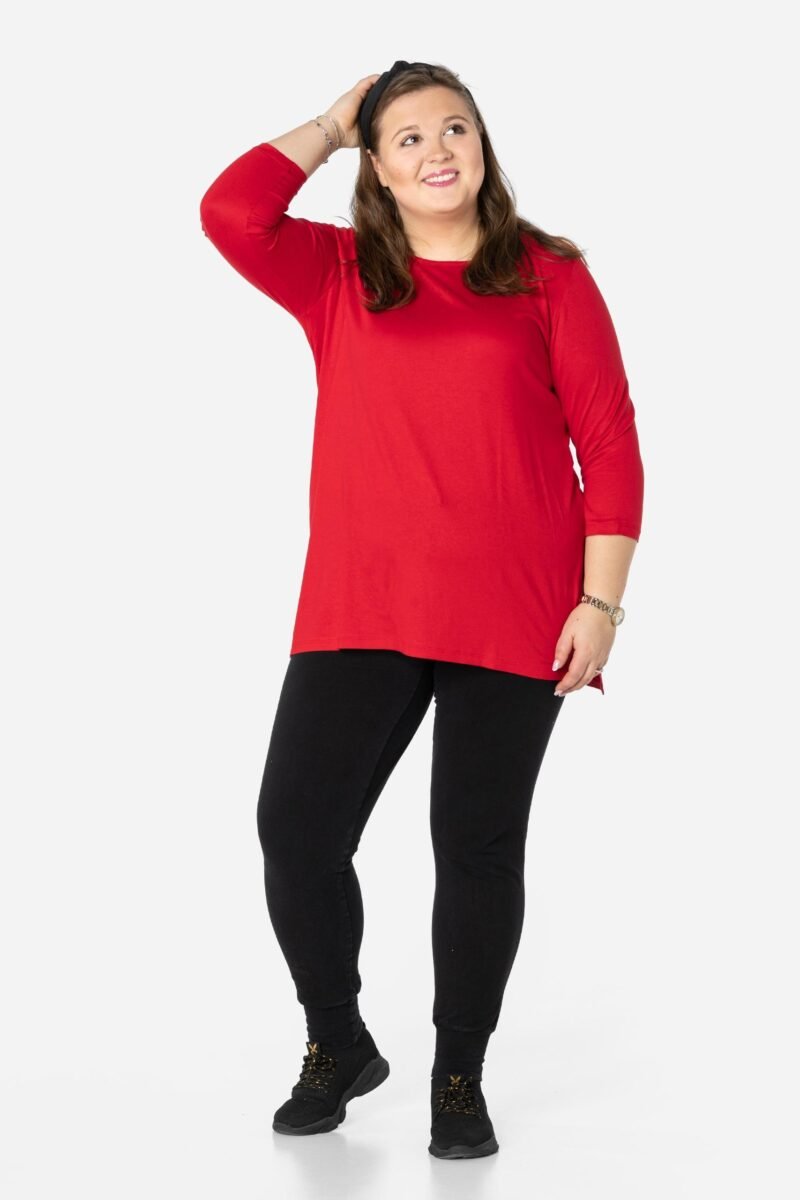 Duża Długa Bluzka Damska Tunika Oversize 177-4 3XL