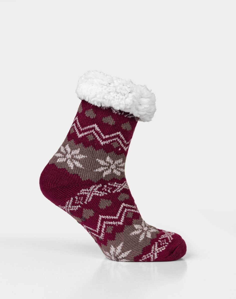 Grube Ciepłe Skarpety Ocieplane Damskie Skarpetki z Futerkiem 9904-02 39-42