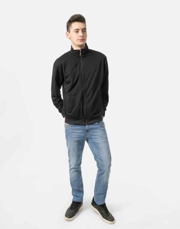 Duża Bluza Dresowa Męska Zasuwana Zamek 2350-2 4XL