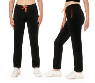 Czarny z pomarańczowymi wstawkami