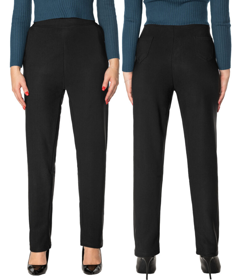 Ciepłe Ocieplane Eleganckie Spodnie Damskie Ocieplone Polar 5031-1 6XL/7XL