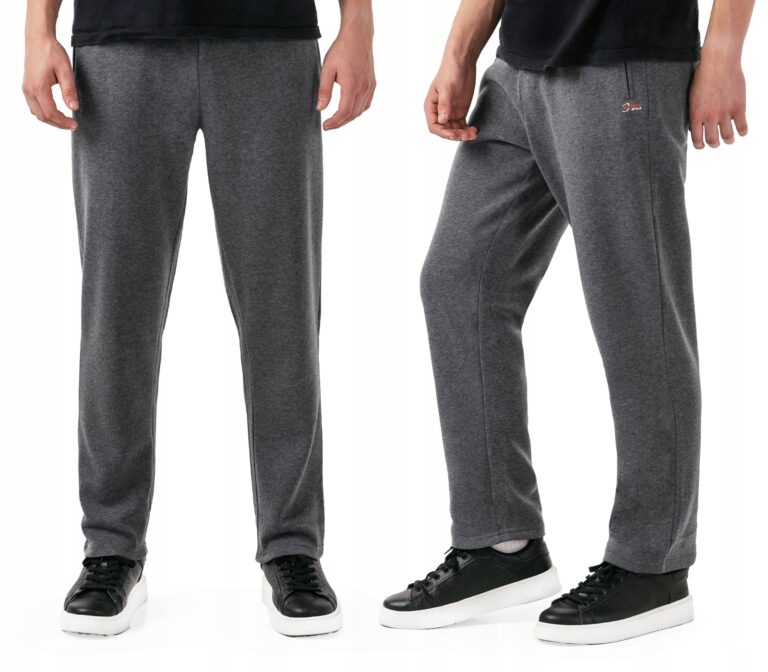 Duże Ciepłe Spodnie Dresowe Męskie Ocieplane Dresy Ocieplone 3772-3 r 4XL