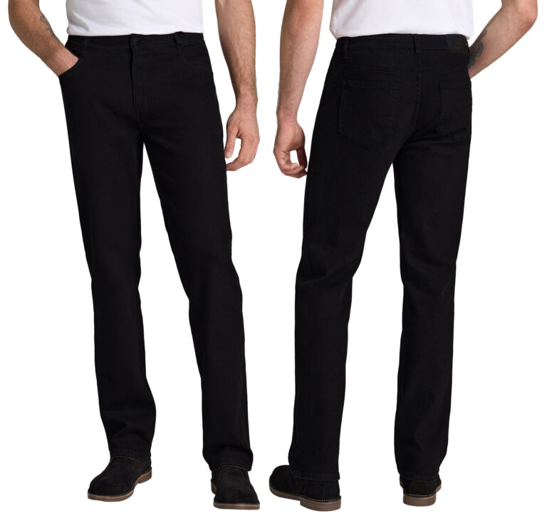 Czarne Spodnie Męskie Jeans Texasy Dżinsy Klasyczne Bawełniane 9726 W31 L32