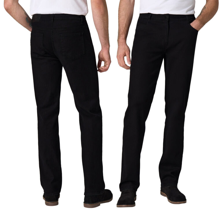 Czarne Spodnie Męskie Jeans Texasy Dżinsy Klasyczne Bawełniane 9726 W31 L32