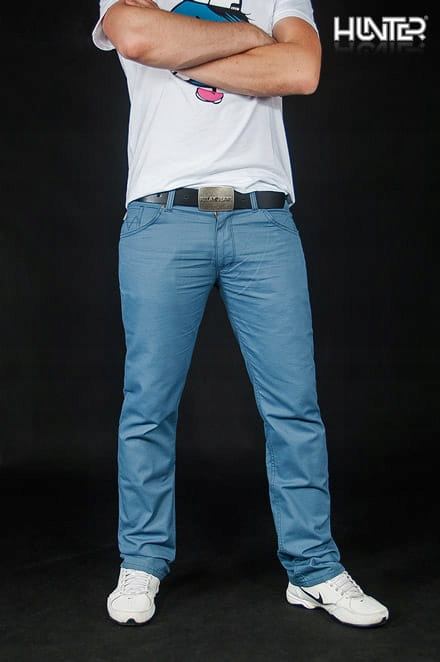 Spodnie Męskie Bawełniane HUNTER 110/1 BLUE 82 cm