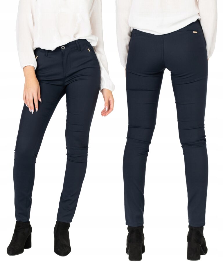 Eleganckie Wizytowe Spodnie Damskie 3167 pas 76 cm