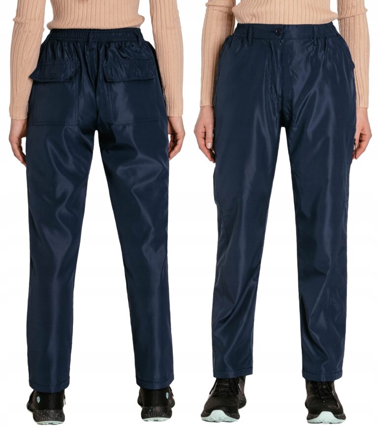 Grube Ciepłe Ocieplane Spodnie Sportowe Damskie Ocieplone Polar 41643-2 XXL