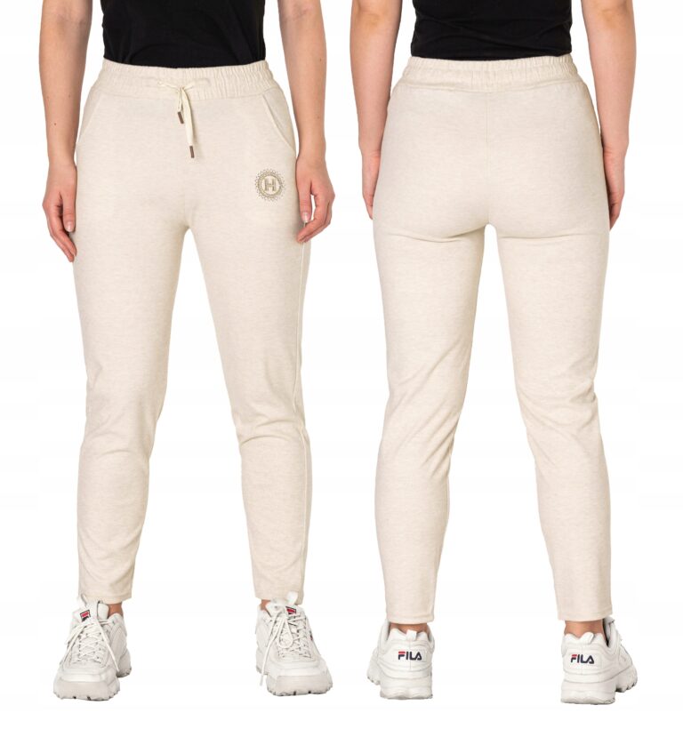 Eleganckie Duże Sportowe Spodnie Dresowe Damskie Bawełniane 99102-1 3XL/4XL