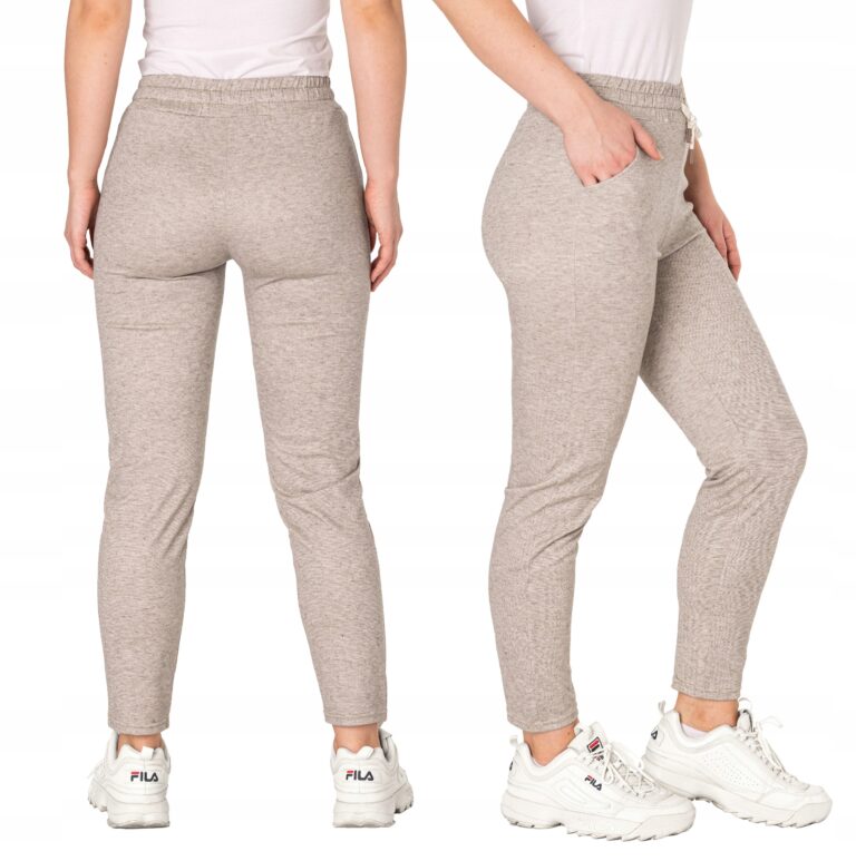 Eleganckie Sportowe Spodnie Dresowe Damskie Dresy Bawełniane 99102-6 XL/XXL