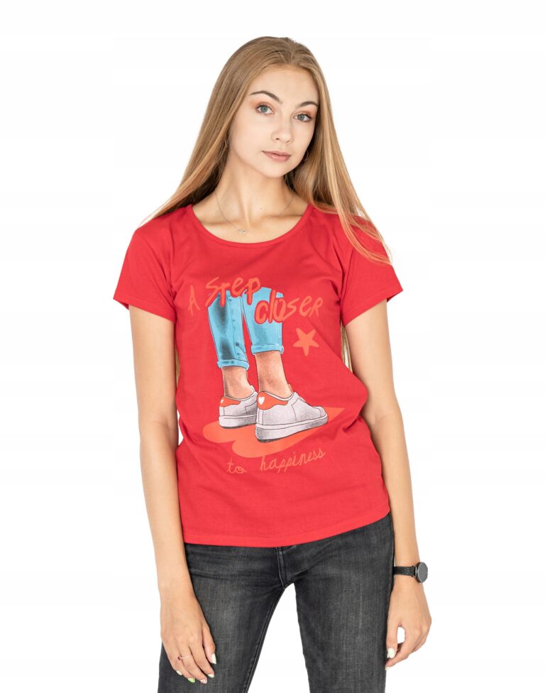 Koszulka Damska Podkoszulek T-shirt Top KD04-1 r L