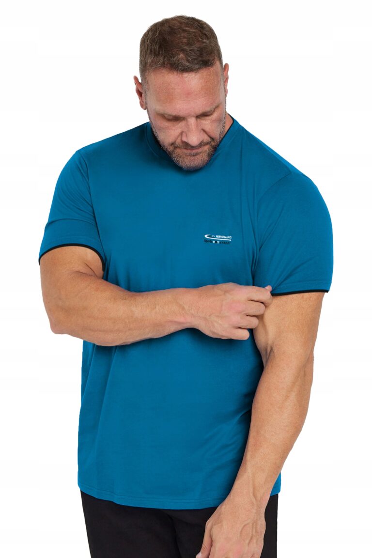 Duży Podkoszulek Koszulka Bawełniana T-shirt Męski Duże Rozmiary 3496-7 3XL