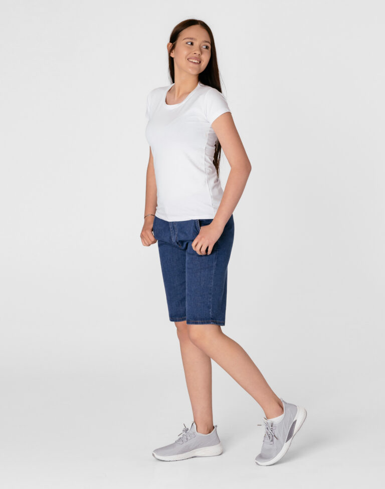 Krótkie Spodnie Spodenki Szorty Jeans Damskie Dżins na Lato HUNTER 784B W39