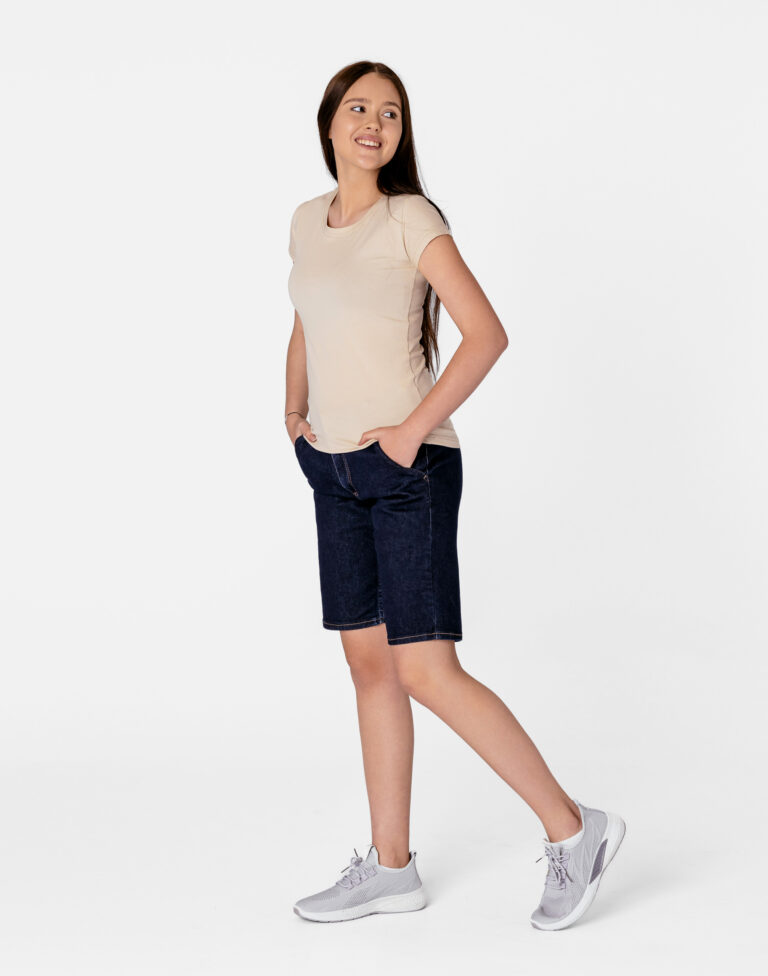 Krótkie Spodnie Spodenki Szorty Jeans Damskie Dżins na Lato HUNTER 784C W37