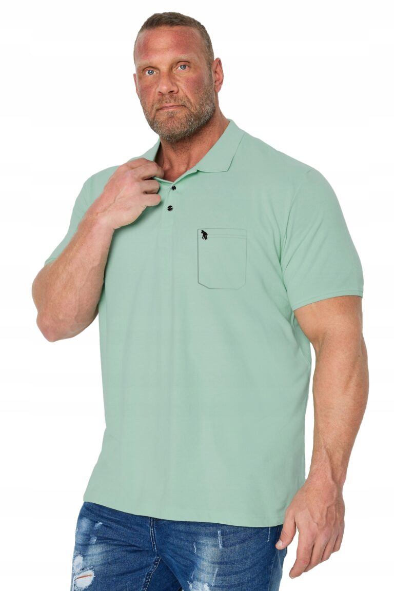 Duża Koszulka Polo Męska Bawełniana Krótki Rękaw Duże Rozmiary 3349-9 r 7XL