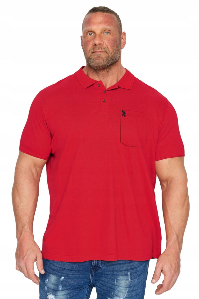 Duża Koszulka Polo Męska Bawełniana Krótki Rękaw Duże Rozmiary 3349-10 7XL