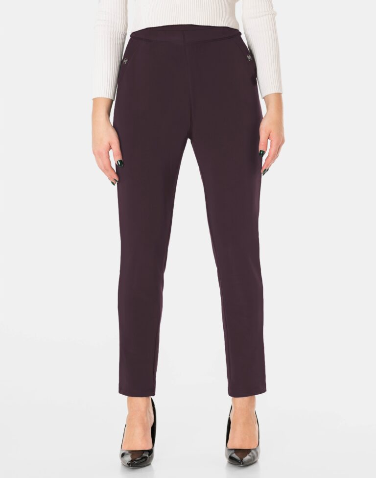 Eleganckie Wizytowe Spodnie Cygaretki Damskie Wysoki Stan 1086-4 9XL/10XL