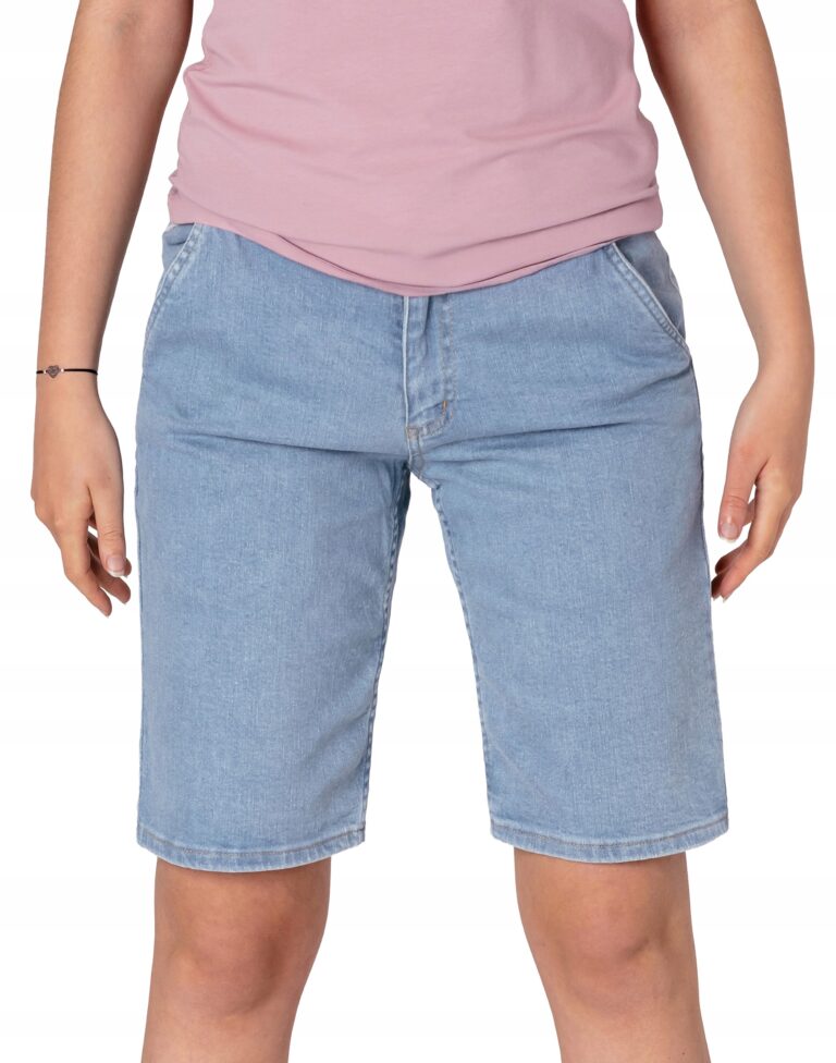Krótkie Spodnie Spodenki Szorty Jeans Damskie Dżins na Lato HUNTER 784A W41
