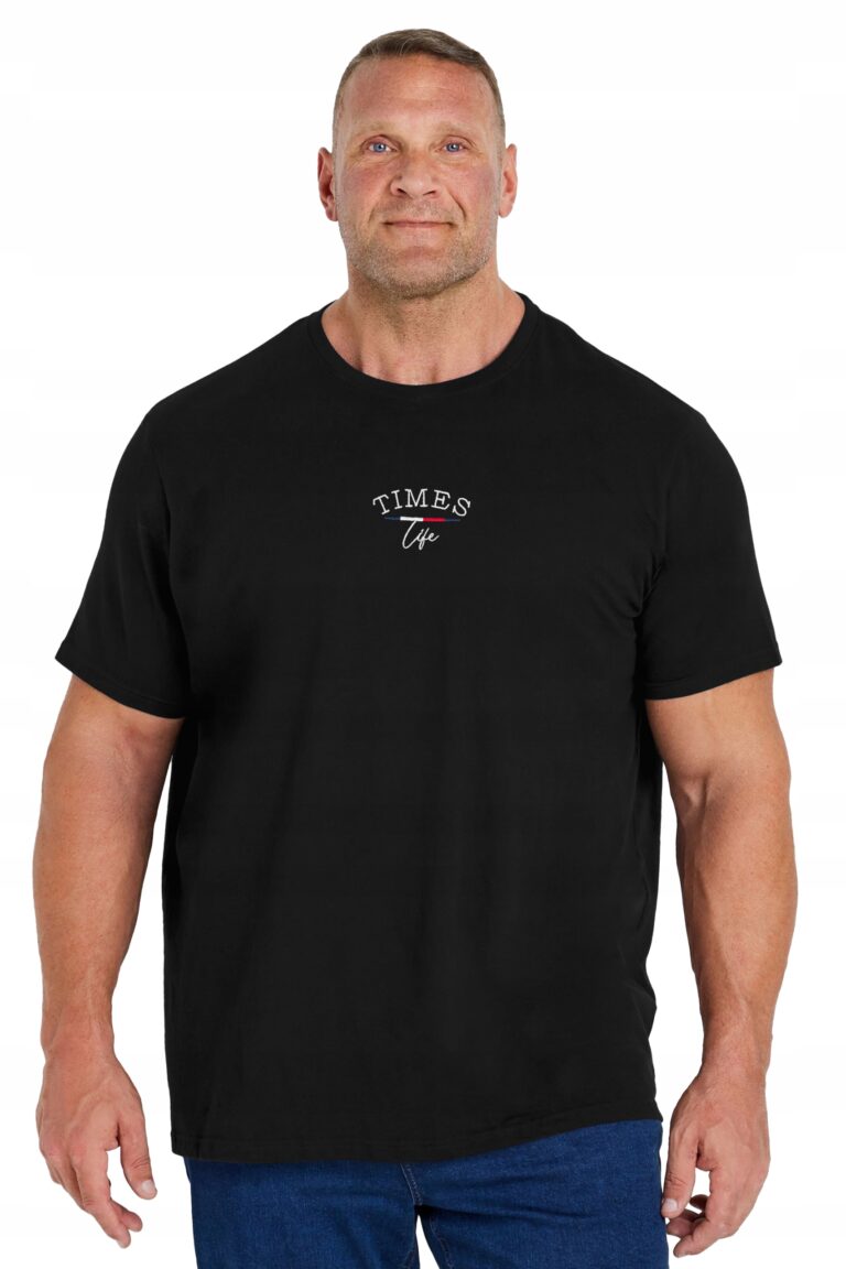 Duży Podkoszulek Koszulka Bawełniana T-shirt Męski Duże Rozmiary 6033-2 4XL