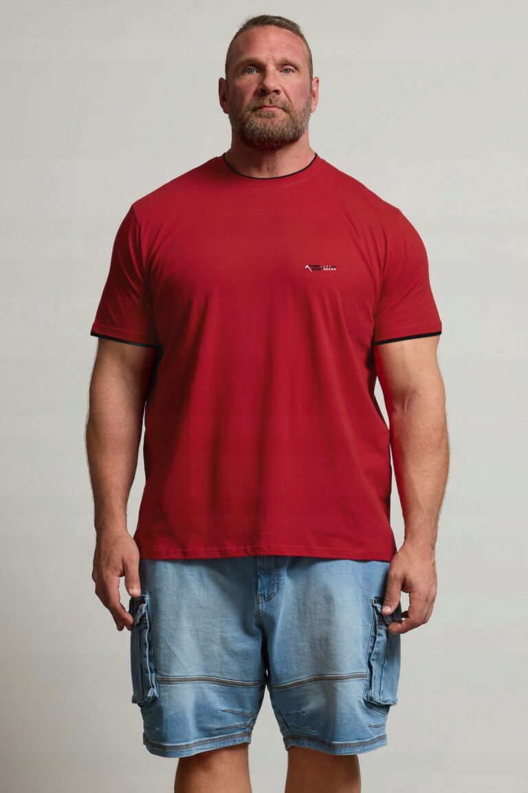 Duża Koszulka Podkoszulek Bawełniany Tshirt Męski Duże Rozmiary 3495-10 5XL