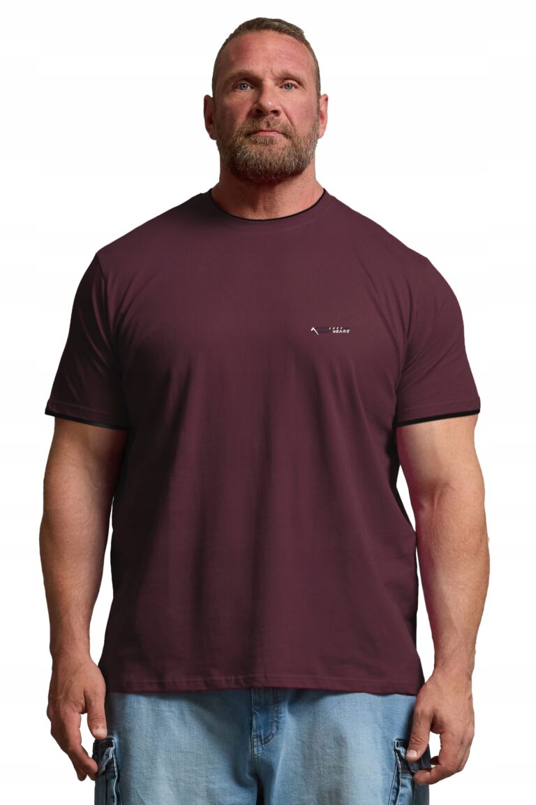 Duża Koszulka Podkoszulek Bawełniany T-shirt Męski Duże Rozmiary 3495-4 3XL