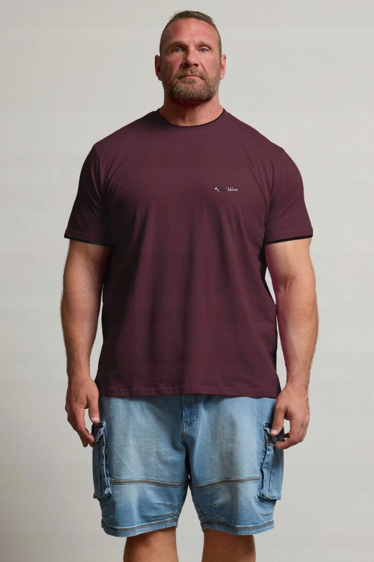 Duża Koszulka Podkoszulek Bawełniany T-shirt Męski Duże Rozmiary 3495-4 3XL