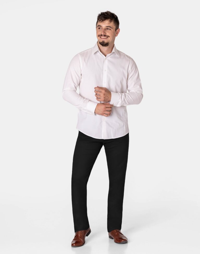 Eleganckie Czarne Wizytowe Spodnie Męskie CHINOSY Materiałowe 67021 W40 L32