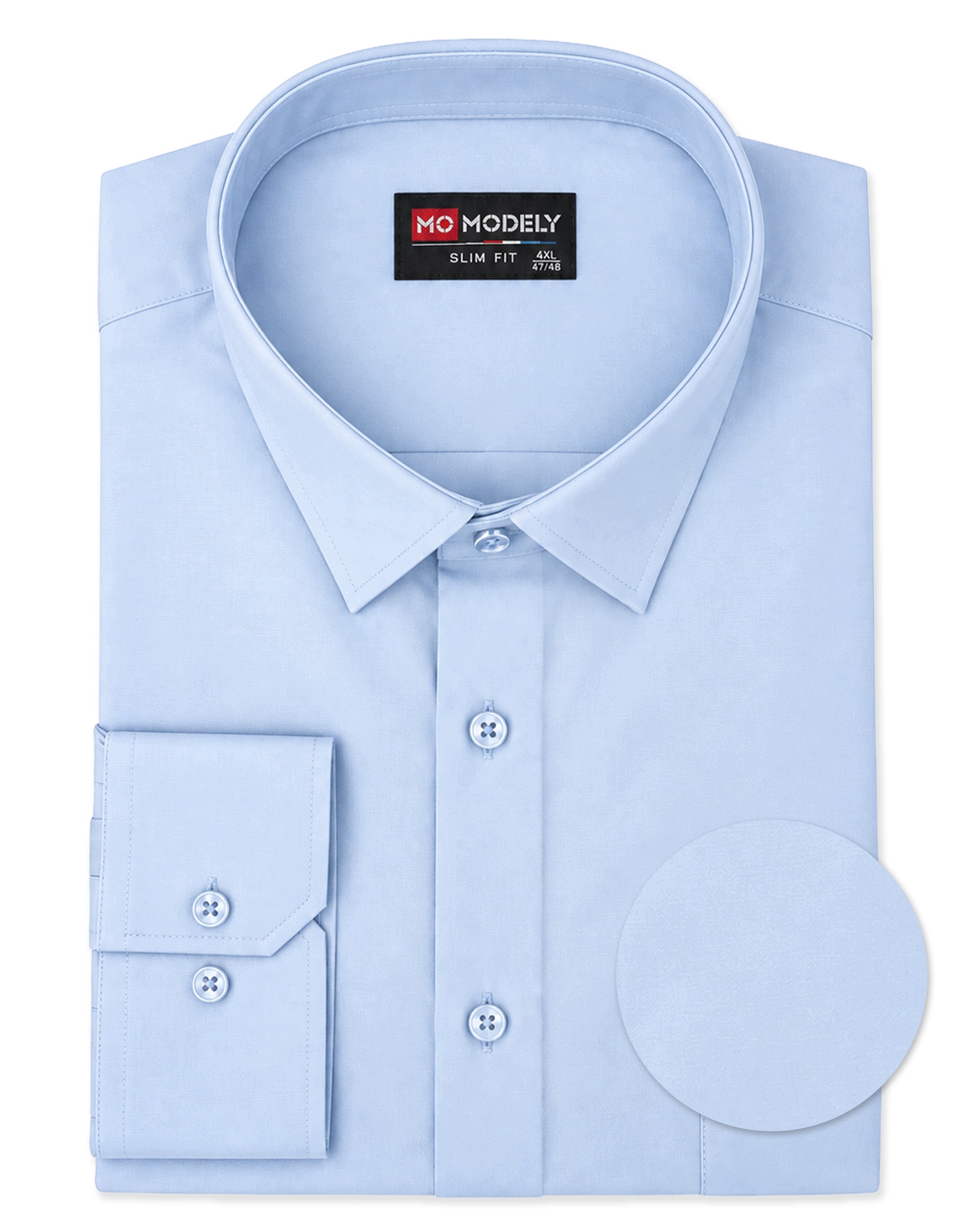Duża Elegancka Wizytowa Koszula Męska Gładka Długi Rękaw Bawełna 119-2 5XL