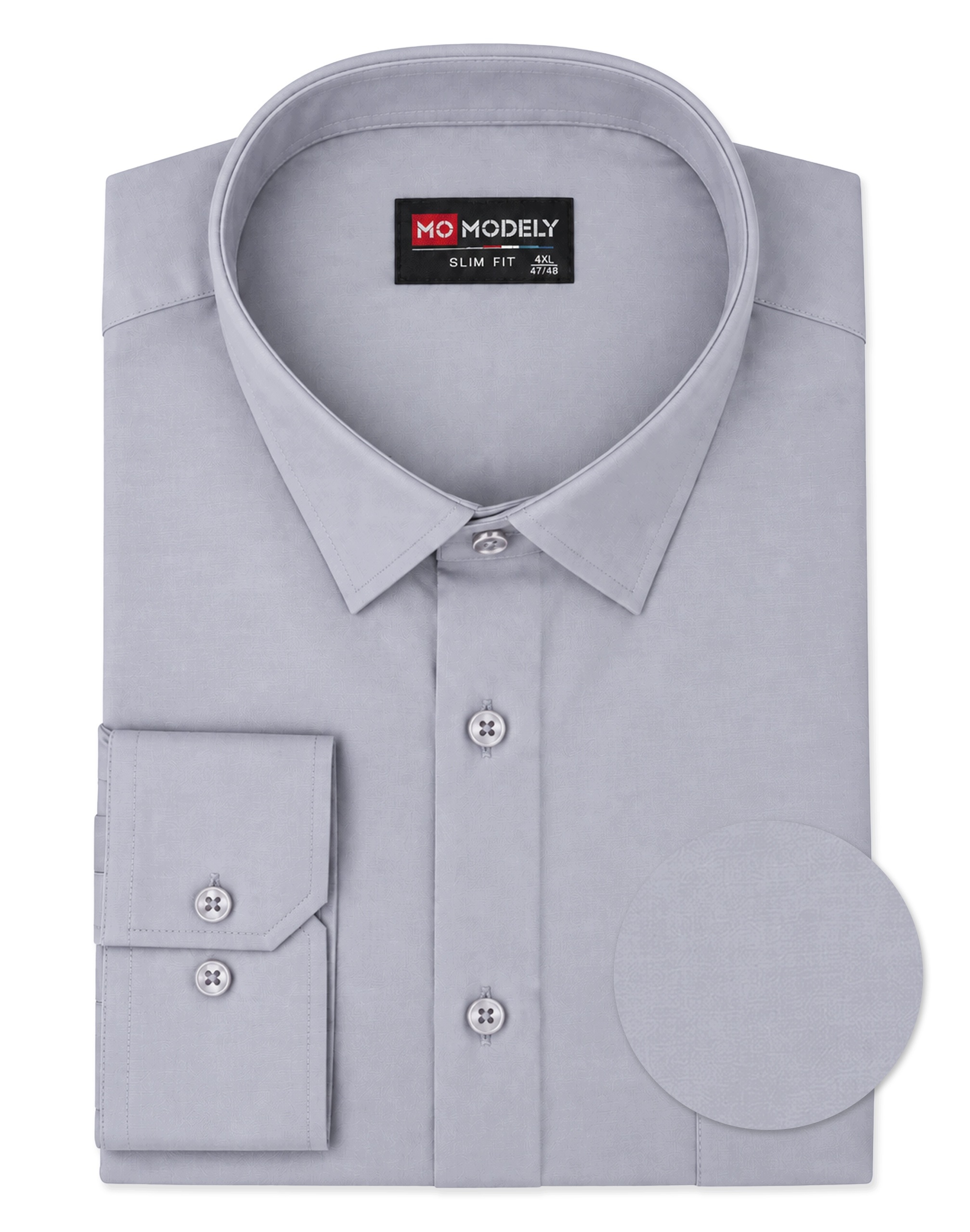 Duża Elegancka Wizytowa Koszula Męska Gładka Długi Rękaw Bawełna 119-3 8XL